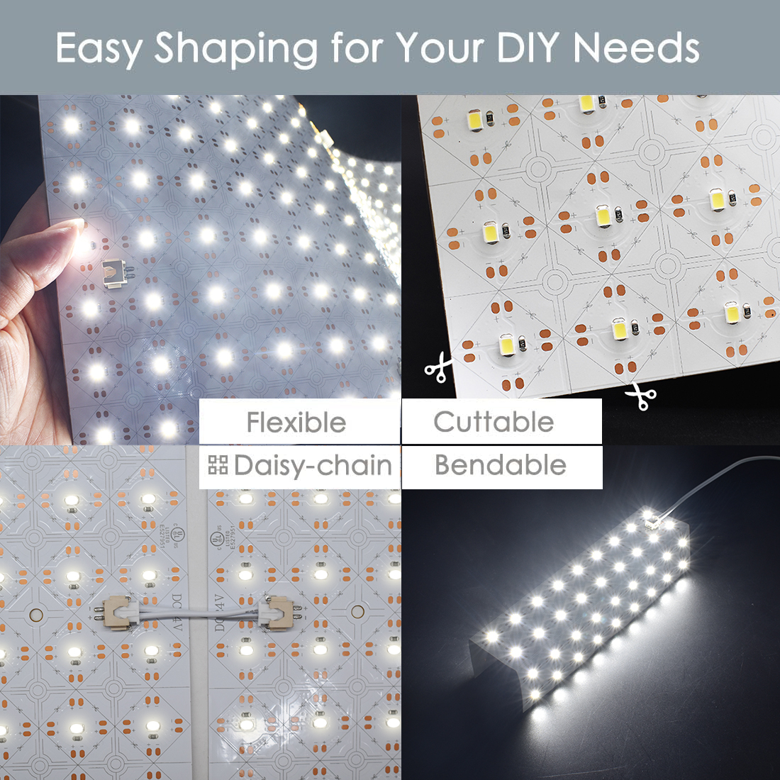Flexible LED Sheets 490*245mm DC24V 242LEDs 28W 480*240mm LED Panel Sheet Lights for Kitchen Marble Countertop Backlight