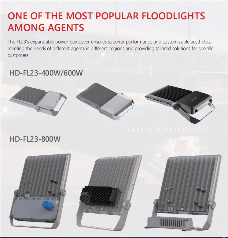 170LM/W LED Flood Light 200W 300W 400W 500W 600W 800W Floodlight CCT Watt and Beam Angle Adjustable Outdoor Lighting