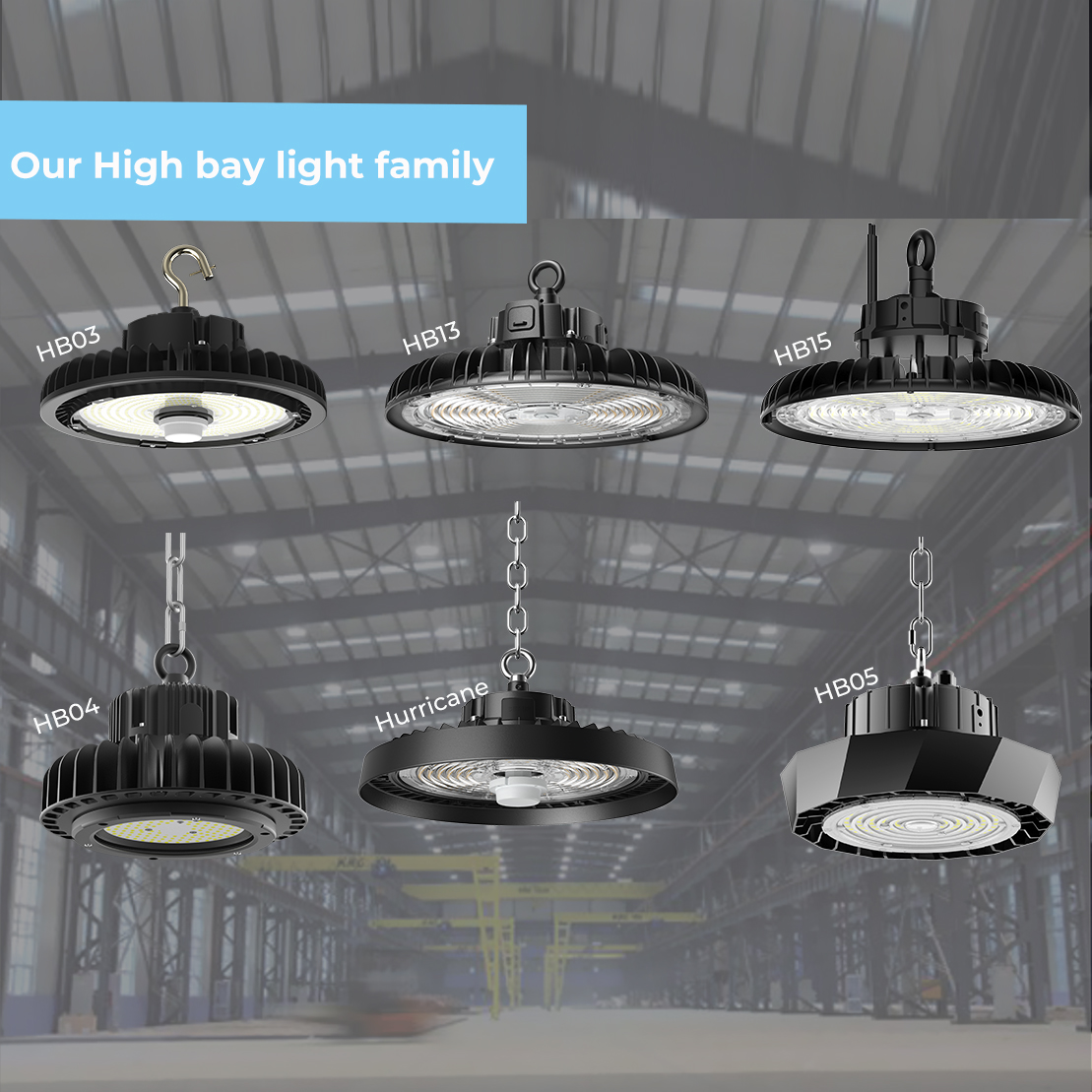 LED High Bay Light 300W 160LM/W Industrial Light 300-240-200W Ajustable UL/CE / CB / ENEC / SAA / RoHS / ErP