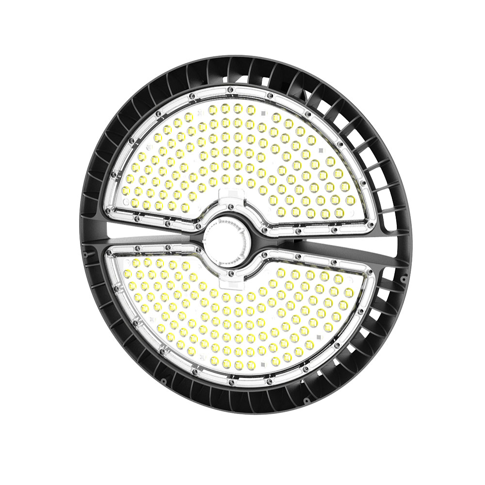 165-180LM/W 320 Watts IP65 Indoor for High Power Black UFO High Bay Light for Warehouse Lighting