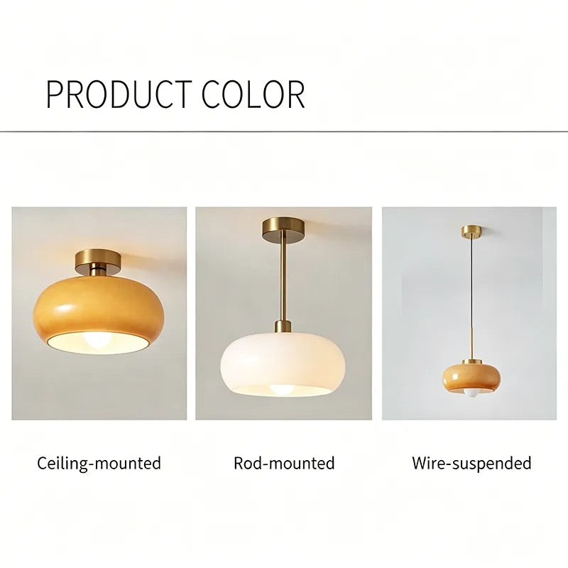 MID-Century Modern Bauhaus Adjustable Opaline Milk Orange Glass Ball Pendant Light for Nordic Home Decor Room Tour D8099