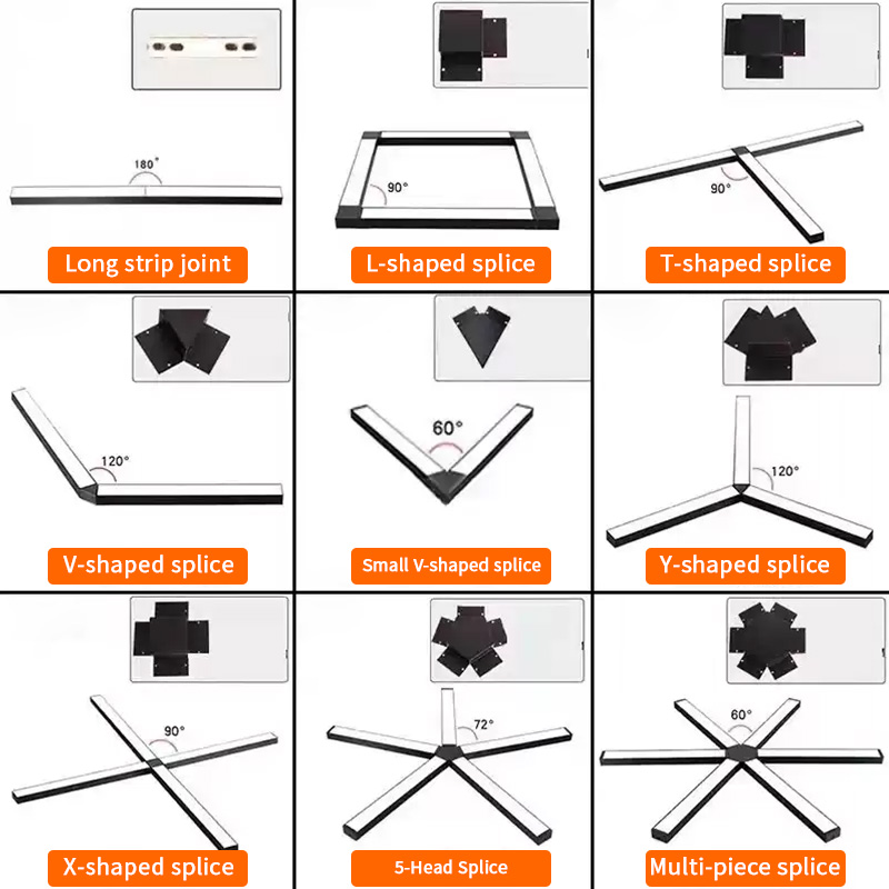 Commercial Light-Emitting Diodes Wrought Aluminum Led Linear Light Gym Shop Office Workshop Pendant Led Linear Light