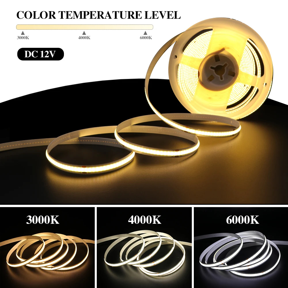 Flexible Cob Led Strip Light Color Temperature
