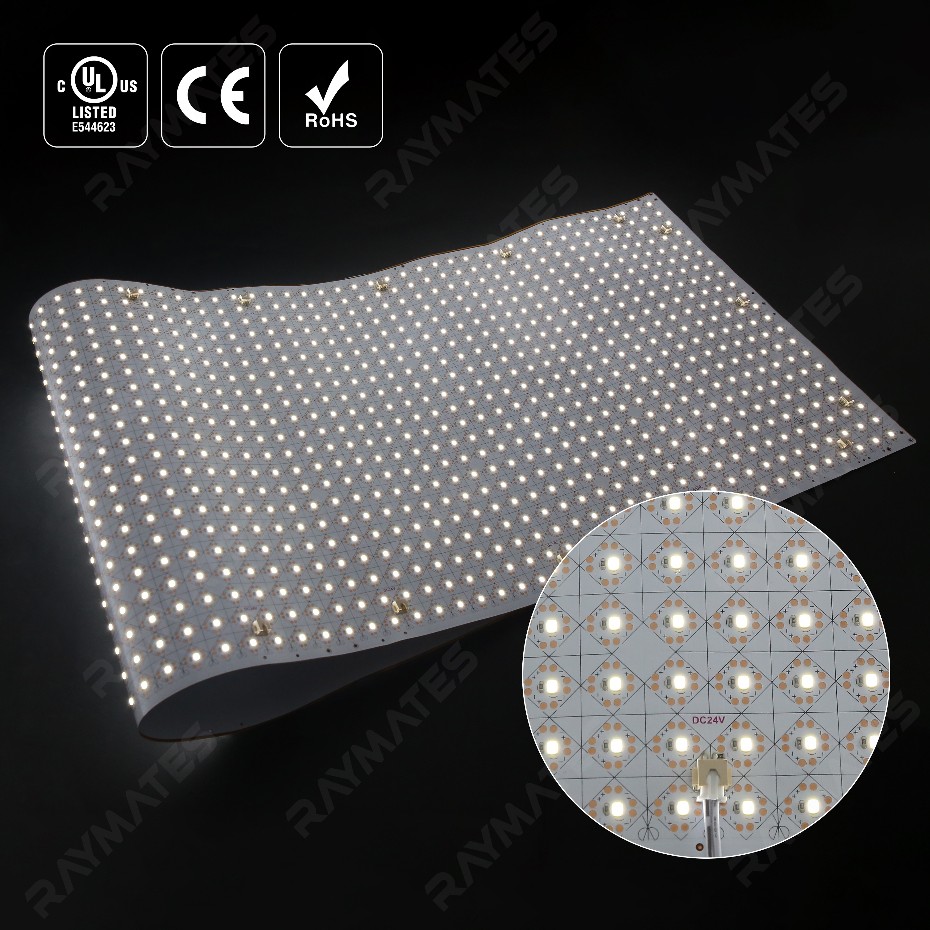 Ultra Long Flexible LED Strip Sheet Light For Backlit Marble Countertop Ultra-Thin Cuttable Design DC24V For Advertising TV