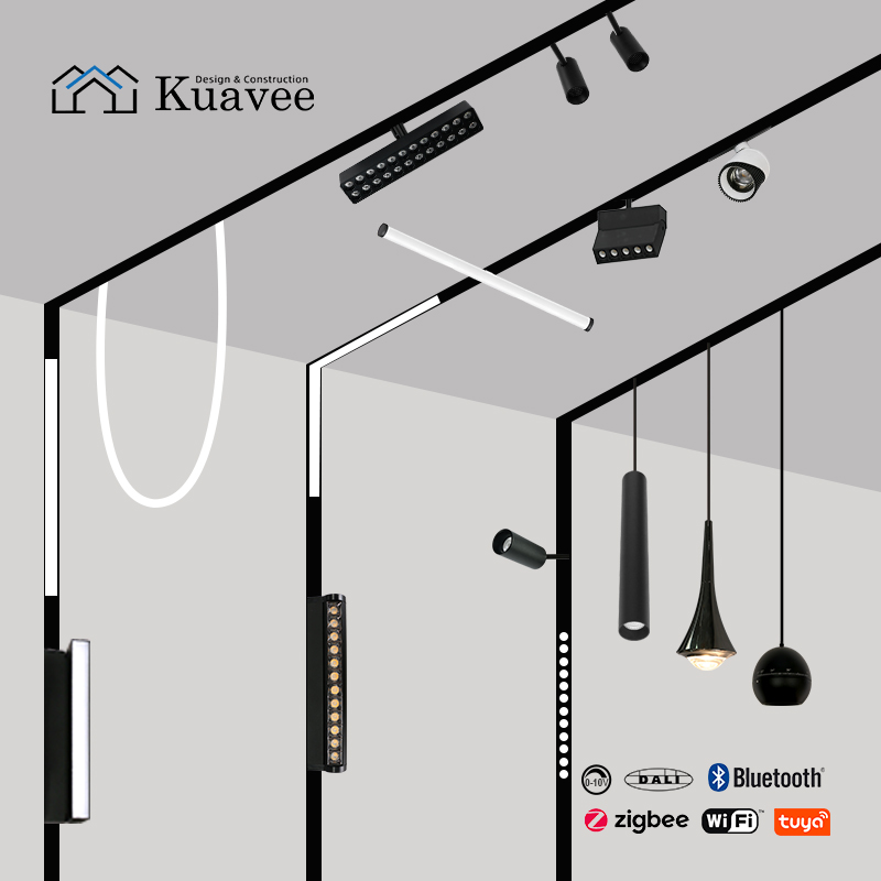 Factory Wholesale Price Stretched Ceiling Embedded Track Magnetic Track Light Single Color Adjustable Magnetic Track Light