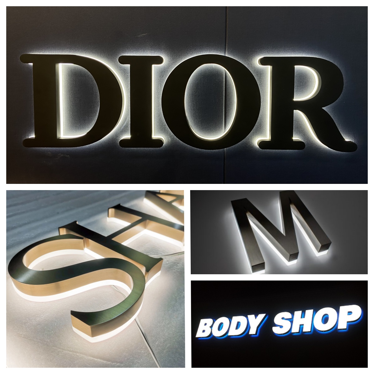 Best Selling Customizable Transparent 3D LED Sign Board Indoor And Outdoor Backlit Letters For Advertising In Home Companies