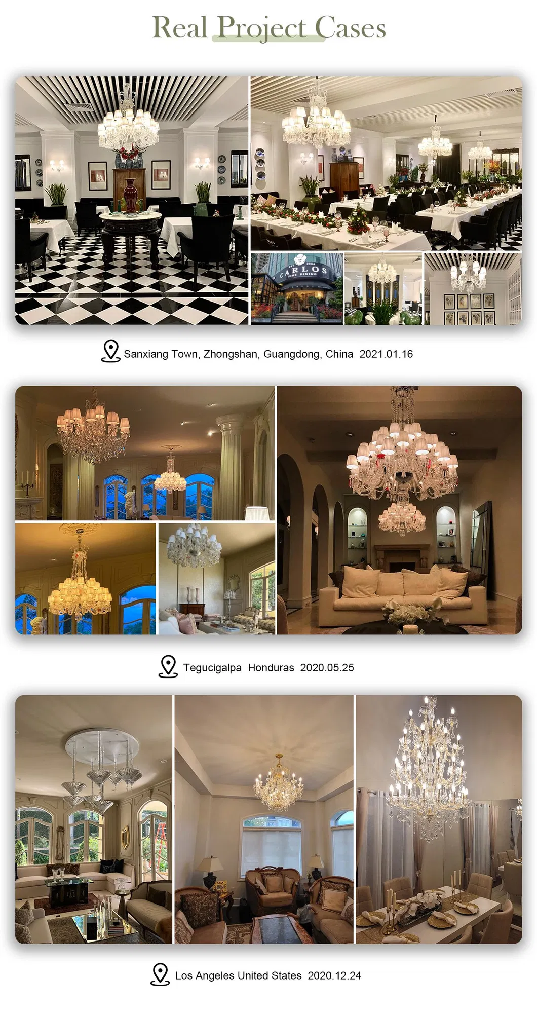 High Ceiling Luxury LED Chandeliers Villa & Hotel Staircase Lighting Fixture Crystal Chandelier Pendant Light for Dining Room