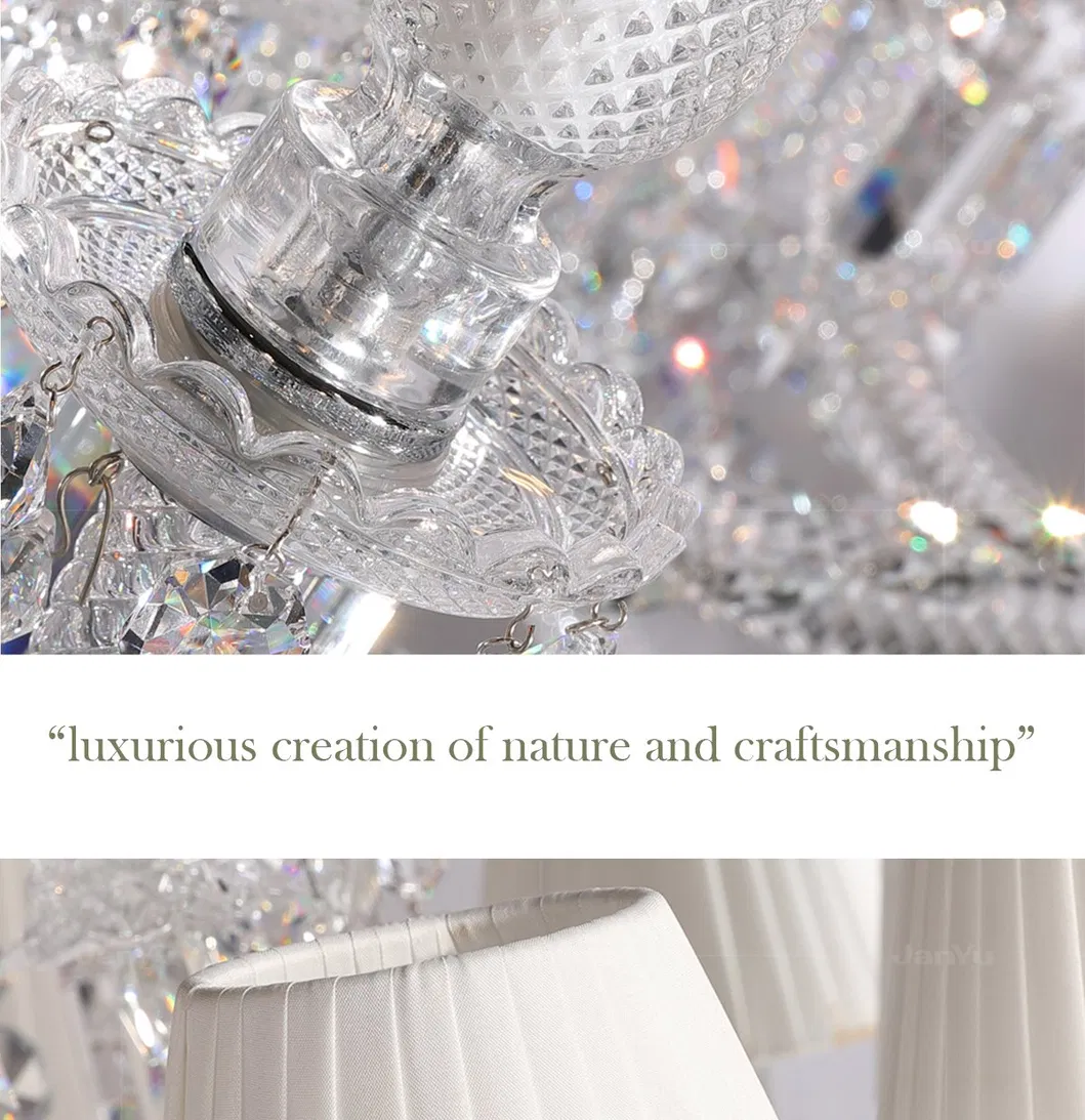 High Ceiling Luxury LED Chandeliers Villa & Hotel Staircase Lighting Fixture Crystal Chandelier Pendant Light for Dining Room