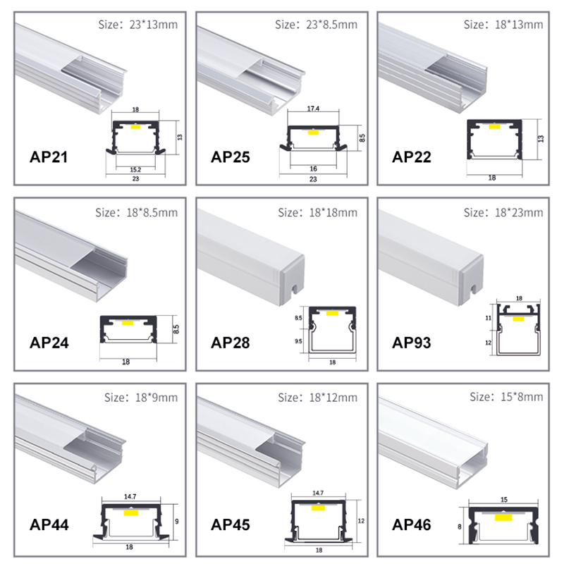 Profil LED Lighting Solution: Versatile Aluminum Profile LED Lights for Kitchen, Cabinet, Bookshelf &amp; Display Cases
