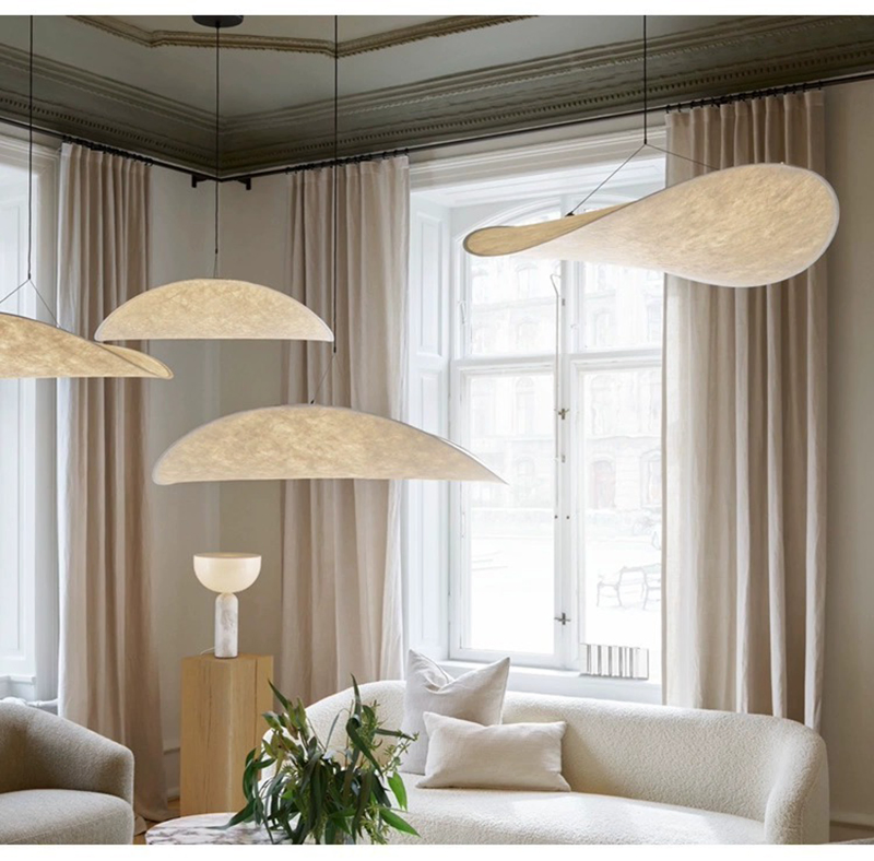 Japanese Wabi Sabi Pendant Lightings Handmade Paper LED Chandelier Home Decoration Kitcken Loft Hanging Pendant Light DC0136