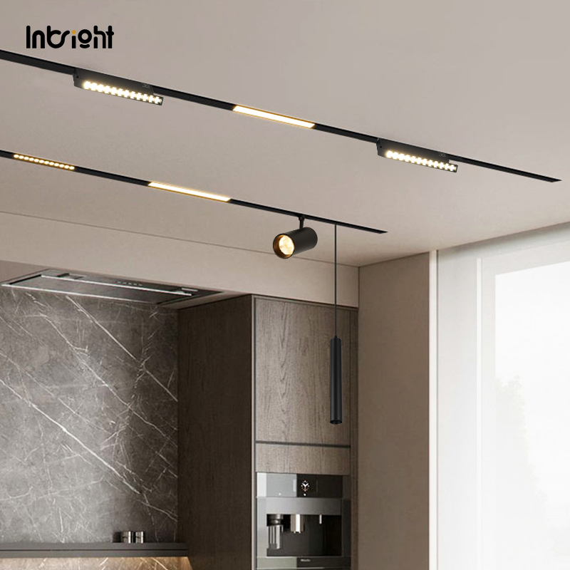 LED Magnetic Track Adjustable Louver Light 12W CCT Dimmable Led Smart Track Light 48v Track Light