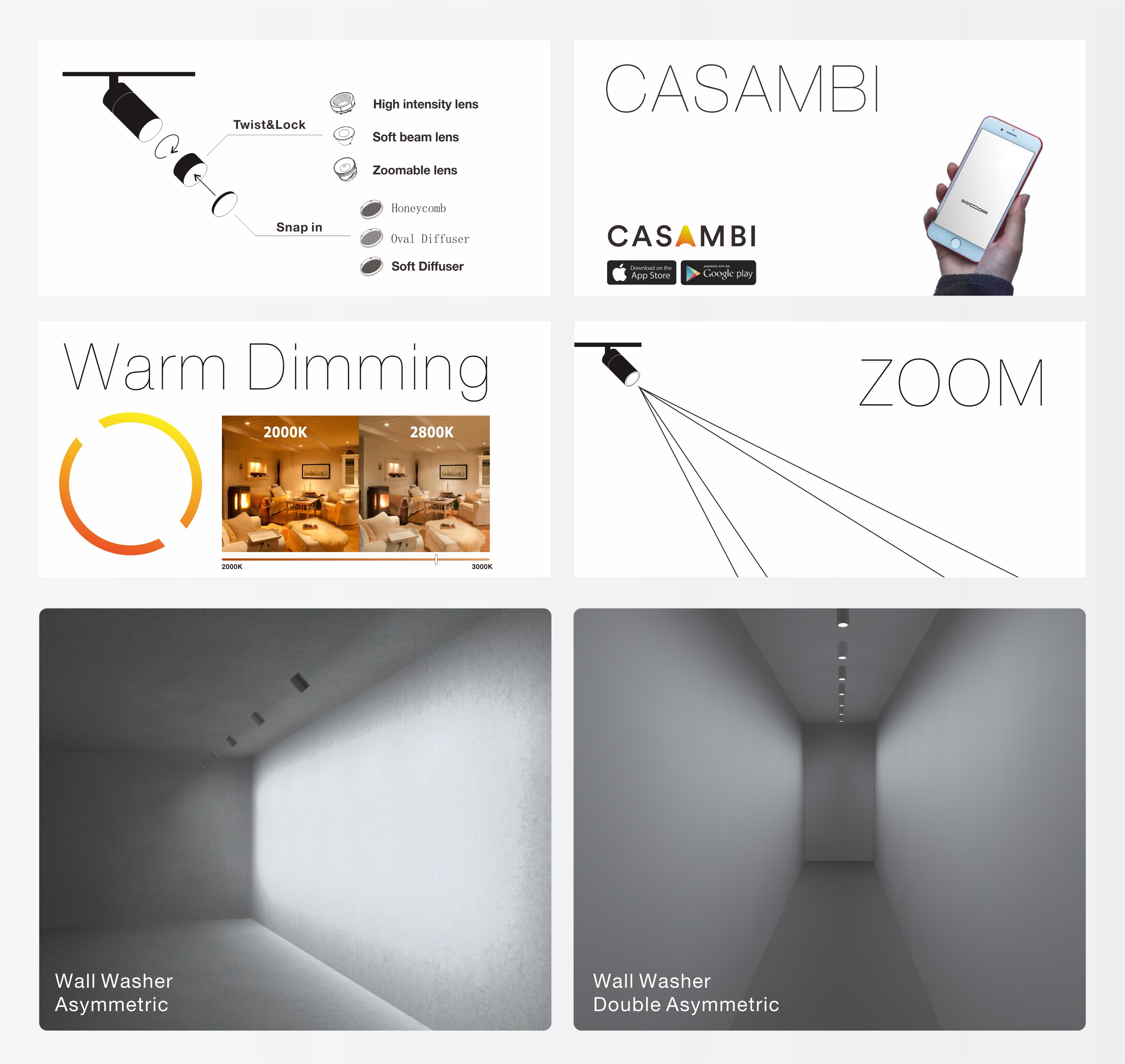 LED Track Spotlight Dimensions