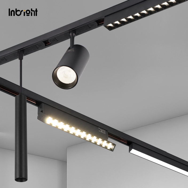 LED Magnetic Track Adjustable Louver Light 12W CCT Dimmable Led Smart Track Light 48v Track Light