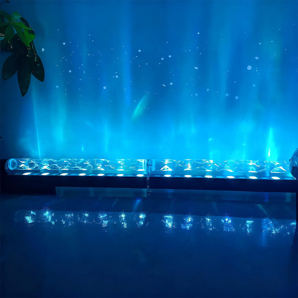 DMX RGBW 3D Wall Washer Light Water Ripple Flame Projection Lamp for Landscape Building Facade Commercial Decor Lighting