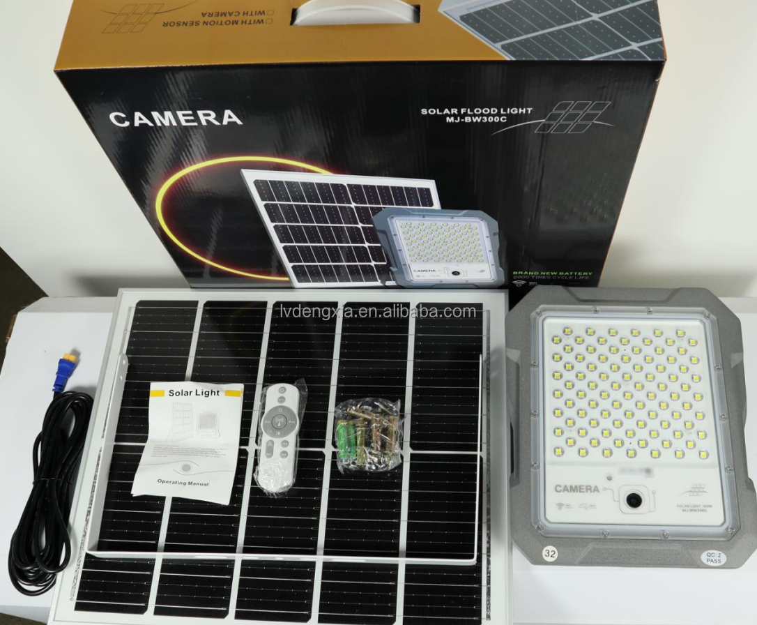 Solar Security Light Led Flood Light With Camera Outdoor Wall Street Garden Flooding Lamp Solar Powered Spot Floodlight