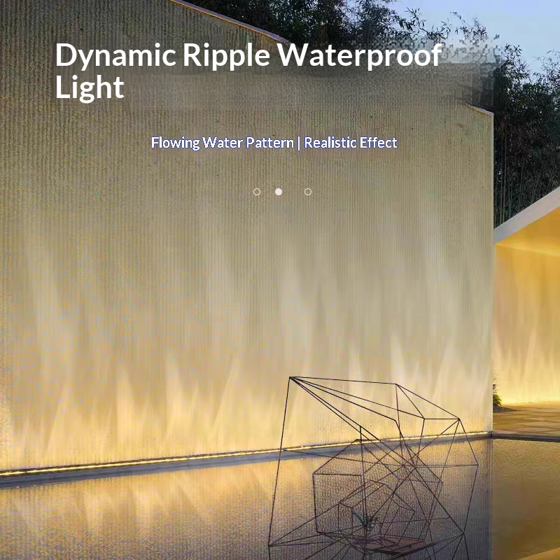 3D Dynamic Water Ripple Outdoor Waterproof RGB LED Wall Washer Light with IP65 Rating for Exterior Wall and Floor Ambiance Strip