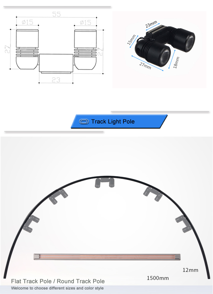 LED Magnetic Track Lighting 2W Track Rail Lights