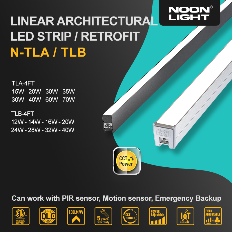 2FT 4FT 8FT 1200MM 2400MM 0-10V Dimmable Workshop Linear Light Tube Lamp Shop Led Linear Fixture