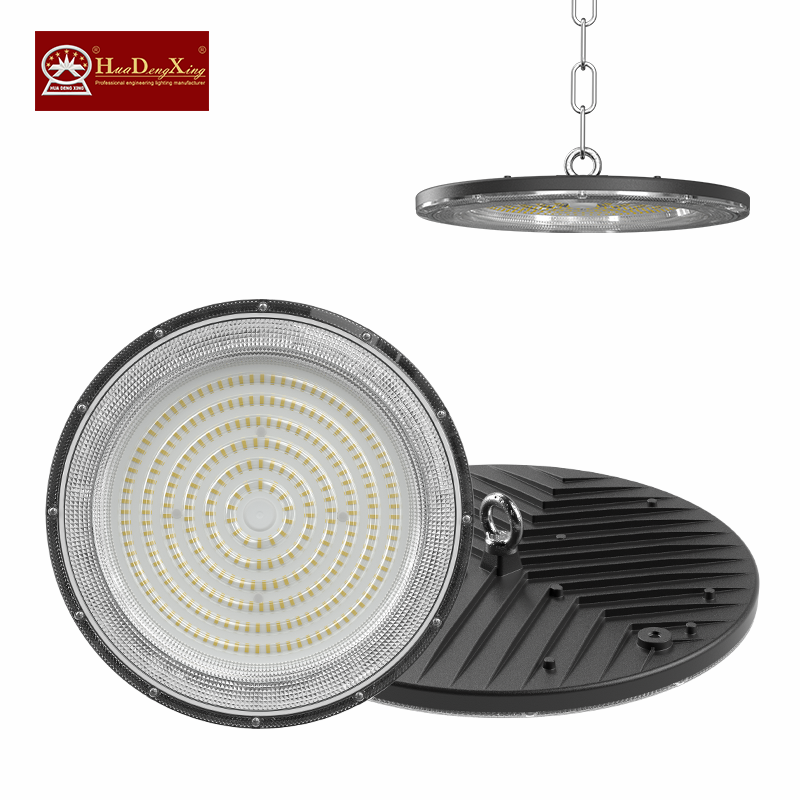 LEDUFO 150W High Bay Light with High Brightness Aluminum Body IP65 4000K CCT for Indoor Warehouse Lighting Factory Direct