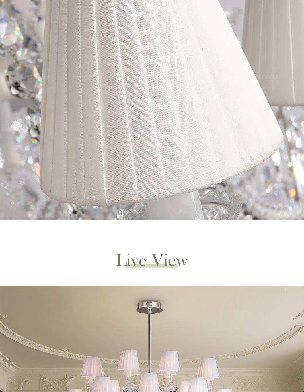 High Ceiling Luxury LED Chandeliers Villa & Hotel Staircase Lighting Fixture Crystal Chandelier Pendant Light for Dining Room
