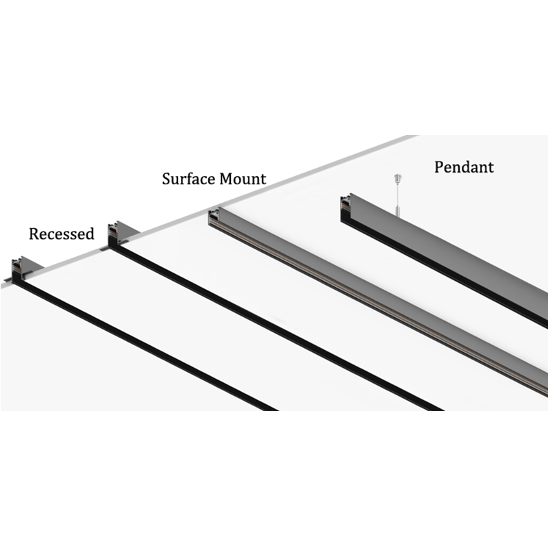 Embedded Rail Lighting System Magnetic LED Track Light 30W