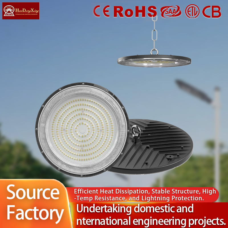 LEDUFO 150W High Bay Light with High Brightness Aluminum Body IP65 4000K CCT for Indoor Warehouse Lighting Factory Direct