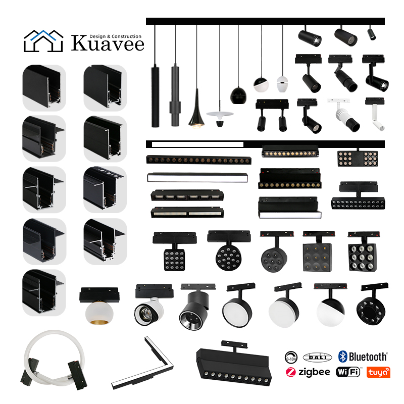 Factory Wholesale Price Stretched Ceiling Embedded Track Magnetic Track Light Single Color Adjustable Magnetic Track Light