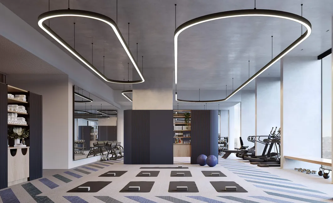 Office lobby linear light