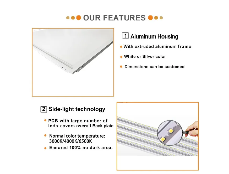 600*1200 2X4 LED Ceiling Panel Light 72W LED Lamp Embedded Large Panel Light