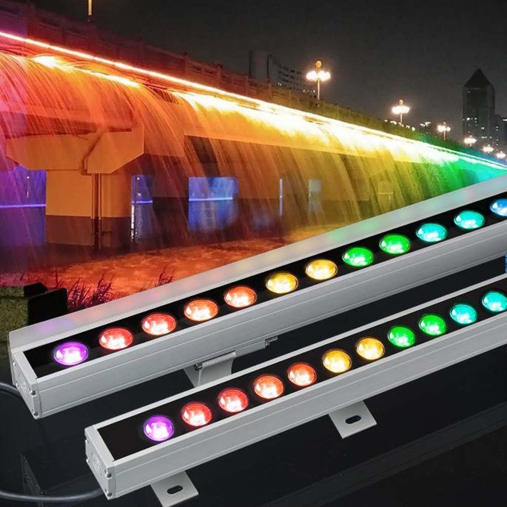36W IP65 RGB Linear Wall Washer DMX512 Waterproof LED for Architectural Facade Landscape Lighting
