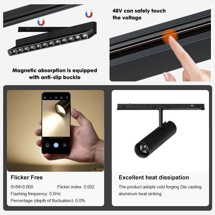 Dali Zigbee Dimmable Allway Track Light System Adjustable DALI Driver Dimmable Aluminum Housing Magnetic Led Track Spot Light