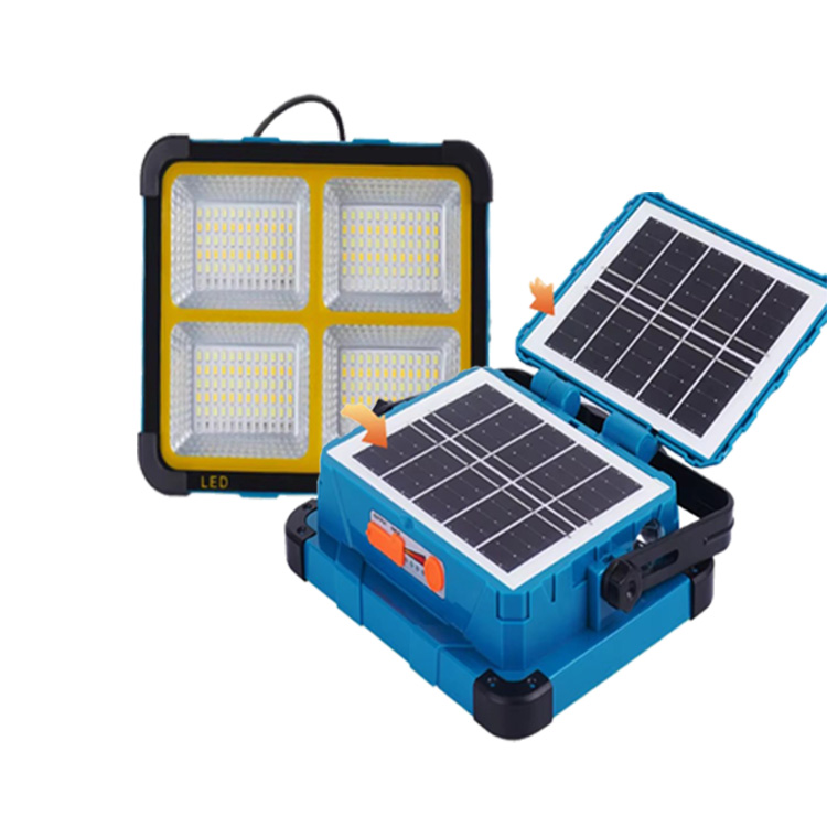 Waterproof IP66 ABS Solar LED Floodlight USB Rechargeable Portable Spotlight Outdoor Garden Camping Hiking Emergency Lamp