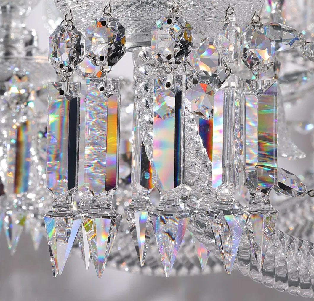 High Ceiling Luxury LED Chandeliers Villa & Hotel Staircase Lighting Fixture Crystal Chandelier Pendant Light for Dining Room