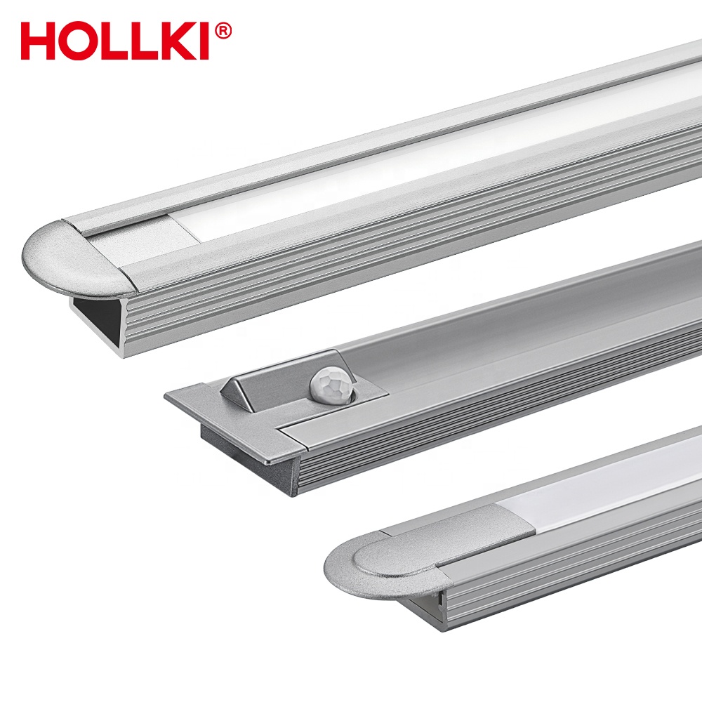 Ultra-Thin DC12V Aluminum Recessed Kitchen Cabinet Wardrobe Closet Cabinet Lights With Sensor Switch