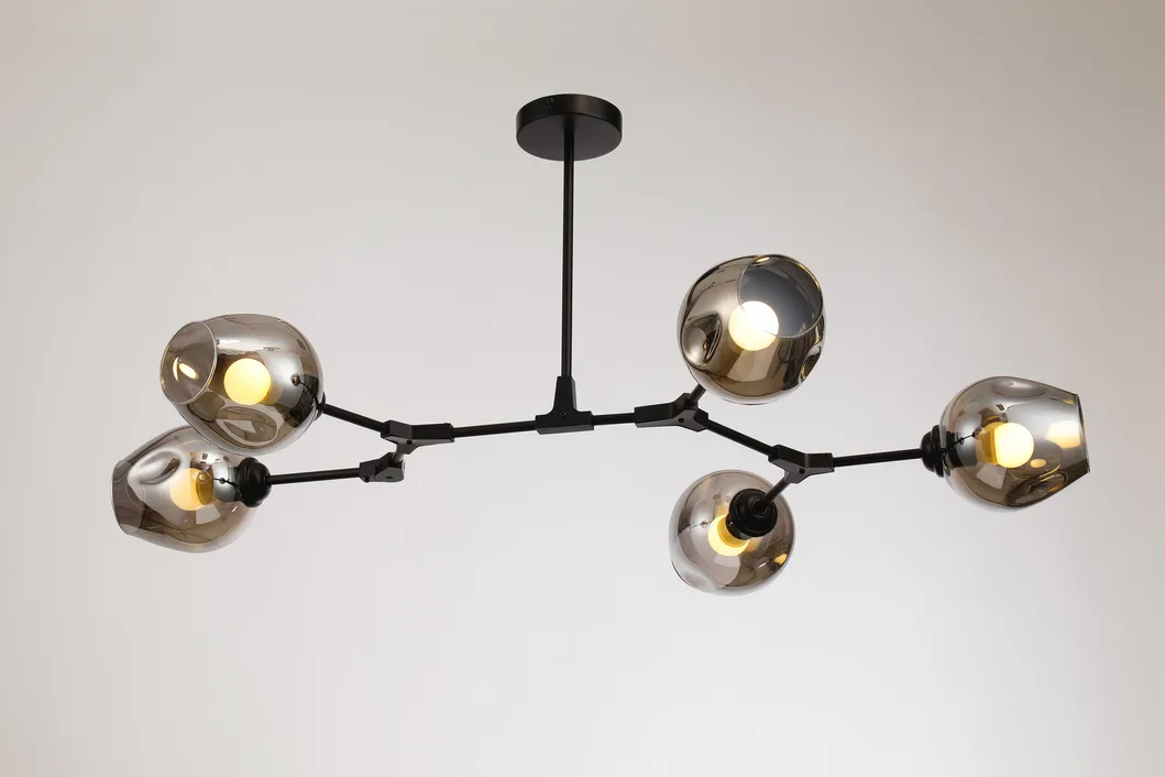 Modern Ash Bubble Glass Chandelier Pendant Lights - Balloon Ball Ceiling Light Fixtures
