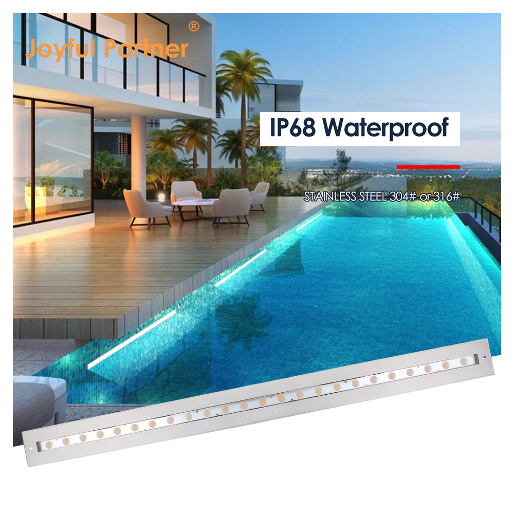 OEM ODM Good Quality 48W RGB Anti-Corrosion Underwater Inground Uplight LED Strip Linear Lamp for in Water Installation