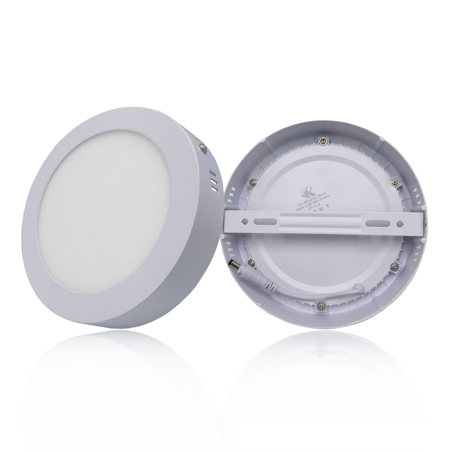 Best Prices Led Panel Light 2 Warranty 12w 18W 24W 40W Led Slim Panel Light Surface Mount Led Round Panel Light Plastic Housing