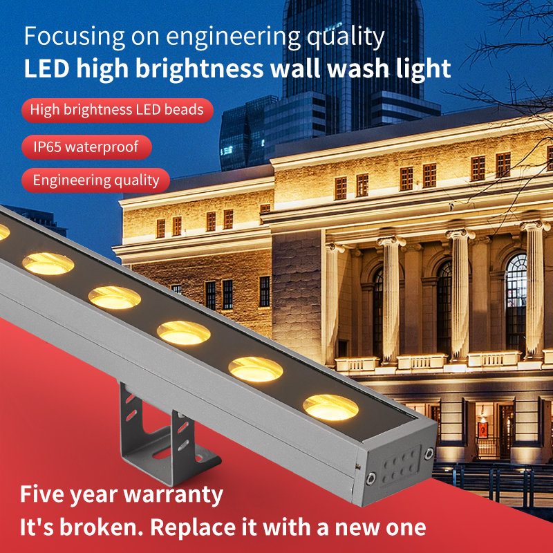 9W 50cm LED Wall Washer Light Controlled IP65 Aluminum 30/45/60/90 Degree Outdoor Dimmable 3000K Hotels