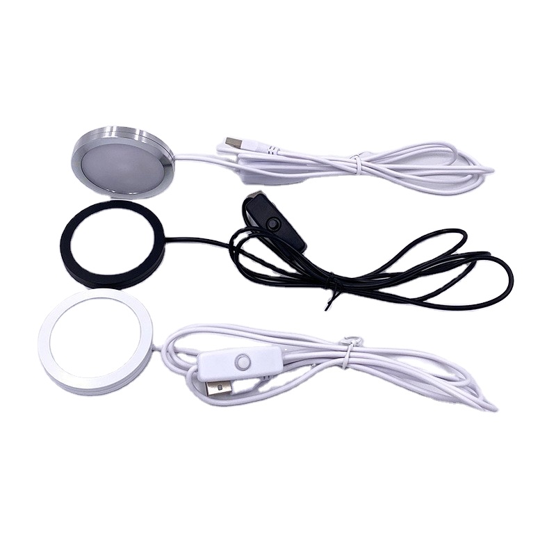 Hotsale RGB LED Cabinet Puck Light USB Plug Remote Control Shelf Counter Lighting Caravan Camper Motorhome Interior Spot Lamp