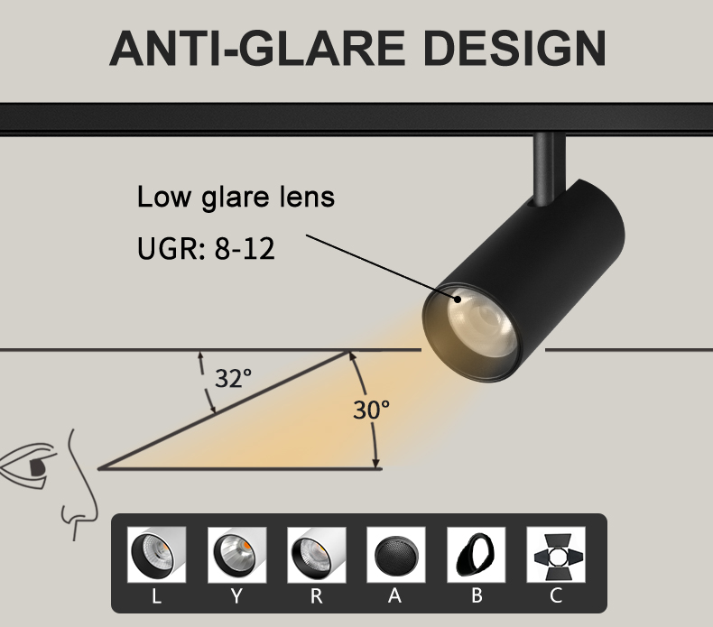 Magnetic LED Track Light Design
