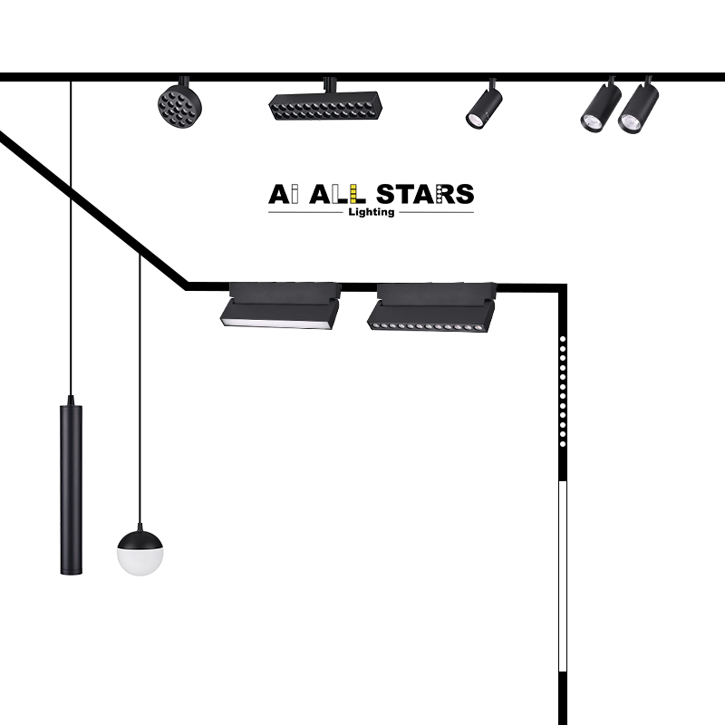 Commercial Magnet Track Lighting System Surface Recessed Rail Linear Lamp Tuya Magnetic Track Lights