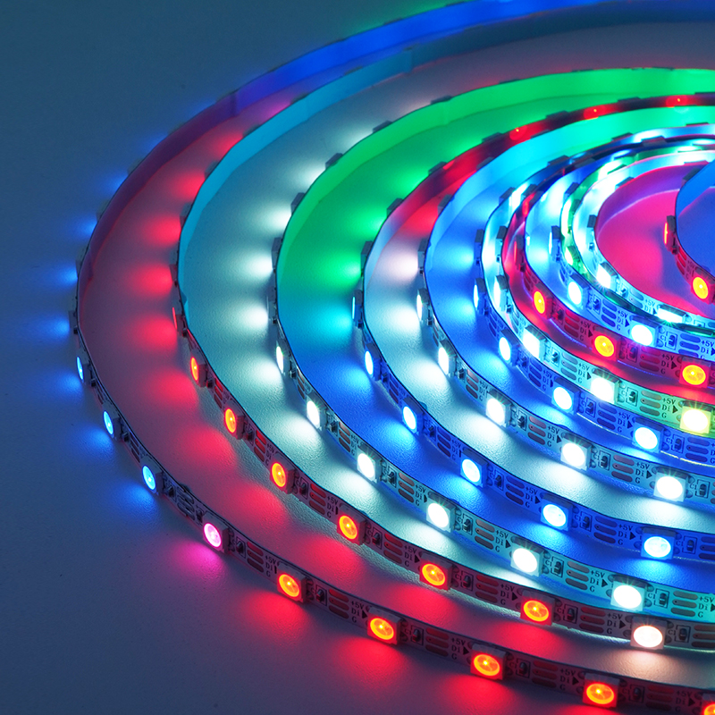 Smart Home Lights 5V Addressable WS2812B High Brightness Waterproof Smart Strip Lights 30 60 144leds Rgb 5050 Led Strip
