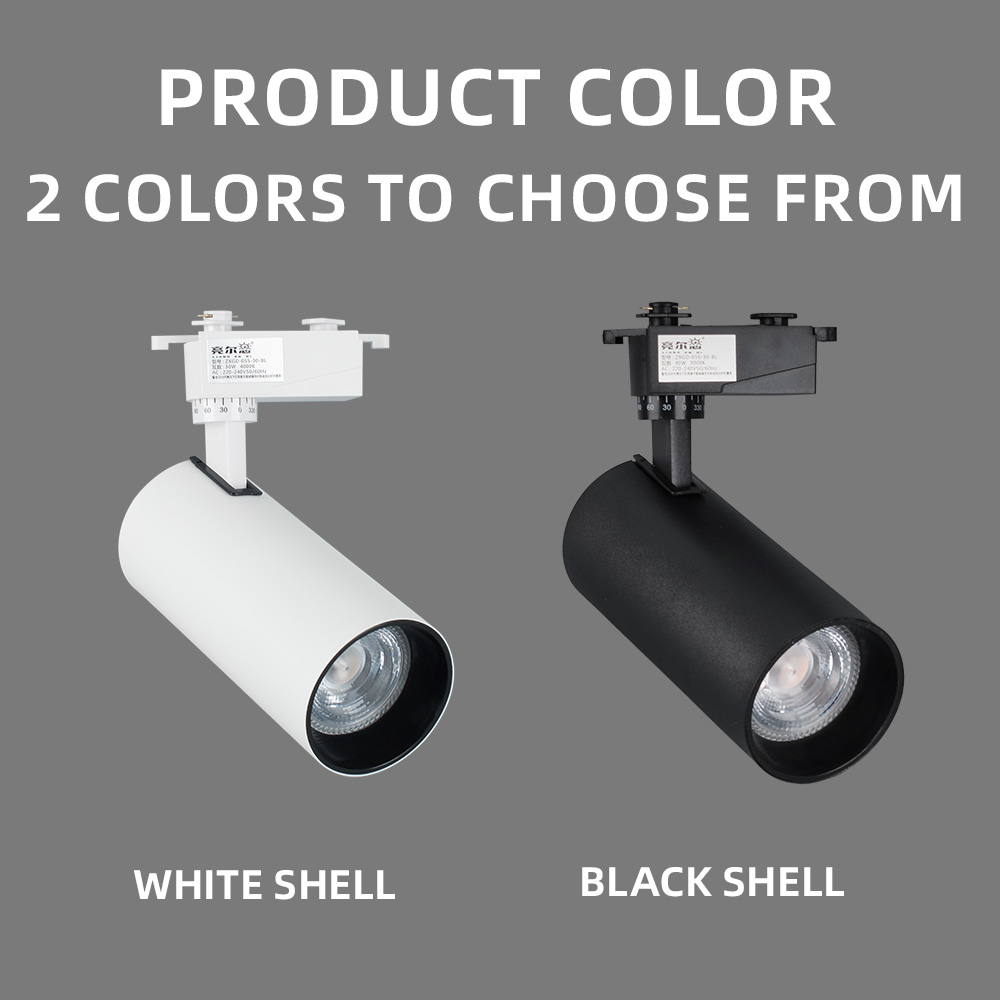 Modern Led Track Light 20W 30W Indoor Design Commercial Led Lighting Focus Tracklight Spot Light Rail Track Lamp For Supermarket