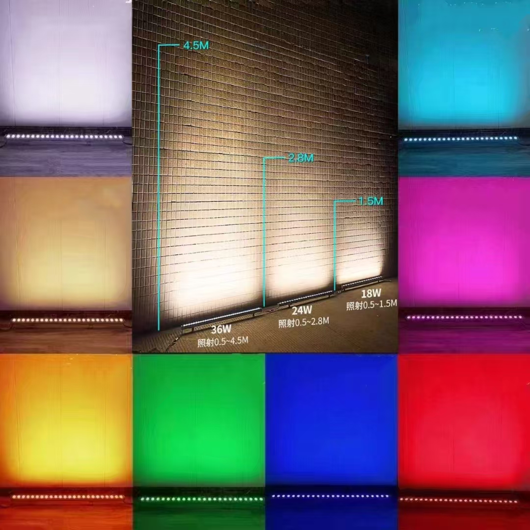 RGB IP65 Outdoor Light Wall Mounted Lights Adjustable Facade External Building Commercial Lamp IP67 LED Wall Washer