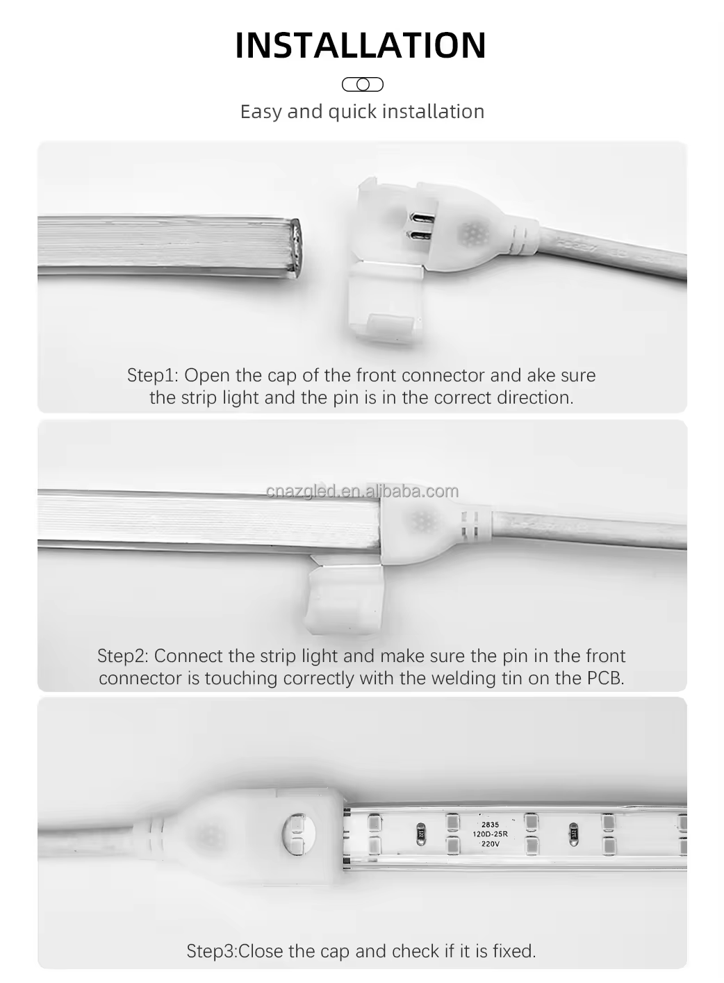 COB Light Strip Installation Guide