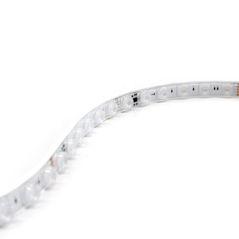 New Arrival Digital LED Flexible Wall Washer DC24V SMD5050 RGB DMX Addressable 36LEDs/m IP67 Lens Series Smart Strip Light