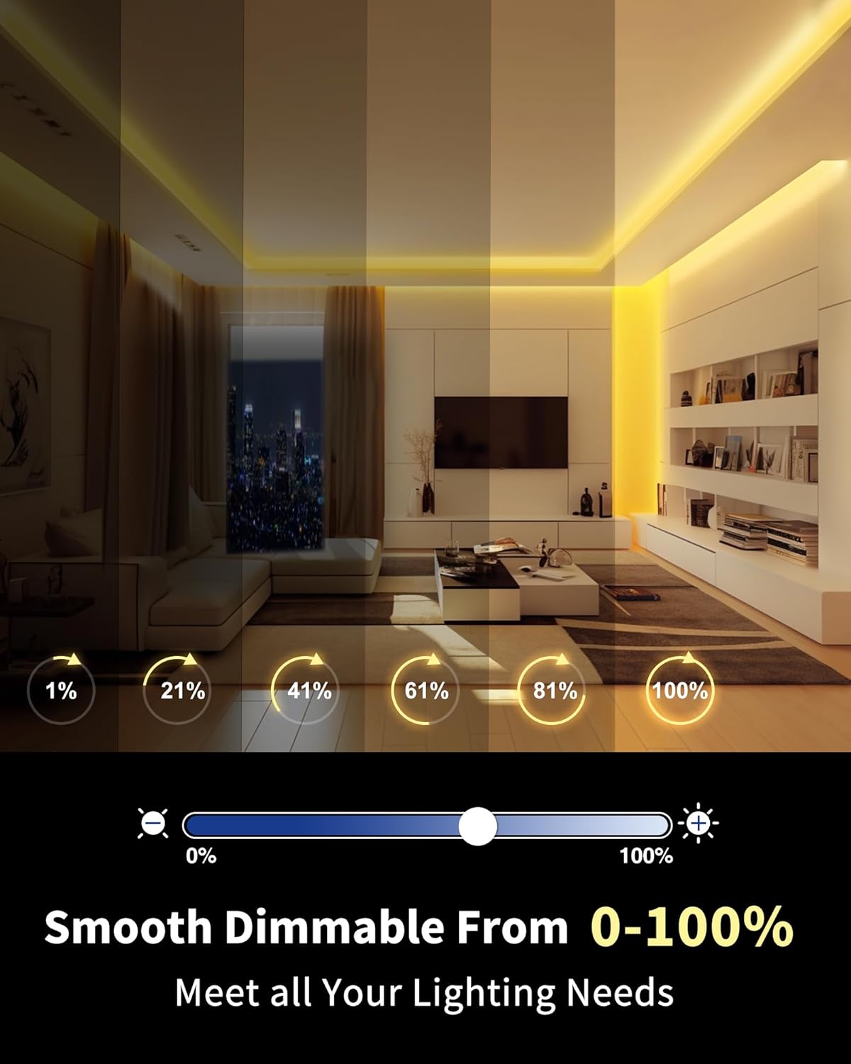 RGBcct Cob Led Strip 320 Set Addressable Running Water Flow,free Cutled Lights, App Control 12V 24V