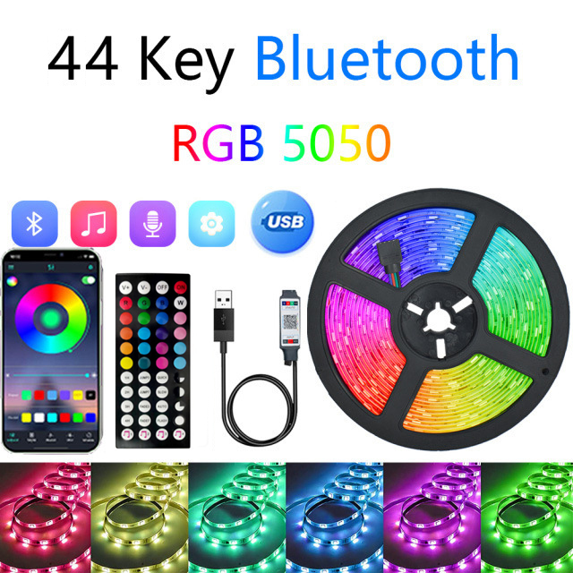 5V USB 5050 Led Strip Lights RGB Music APP Control for Bedroom TV Wall and Living Room Decoration Party