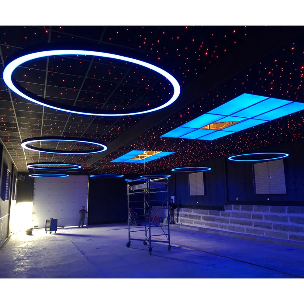 Profile Curved RGB Colorful Circular LED Chandelier Pendant Light