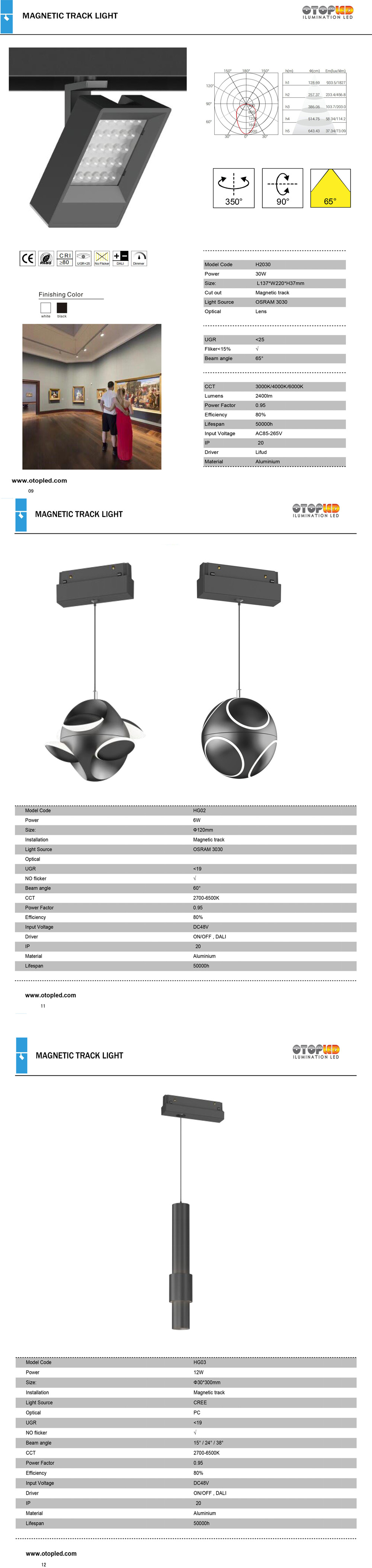 L-300 Linear Track Lighting Magnetic Led Track Lights 15w